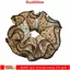 DUSKGLOW Big Satin Scrunchies, Dây buộc tóc voan hoa cổ điển, Phụ kiện tóc màu nâu co giãn lông tơ Phụ kiện tóc đuôi ngựa Bun kiểu tóc