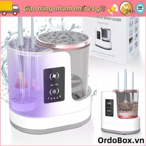 Máy làm sạch & sấy khô cọ trang điểm 3 trong 1 ORDOBOX, dùng điện USB, tự động, kèm giá sấy, thiết kế cầm tay