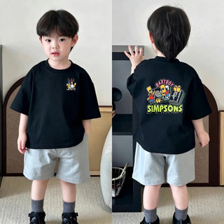 (Từ 1-12 tuổi) Áo thun ngắn tay cho bé trai, in hình hoạt hình Lucky Pusen một mặt, thoáng khí và thân thiện với da.