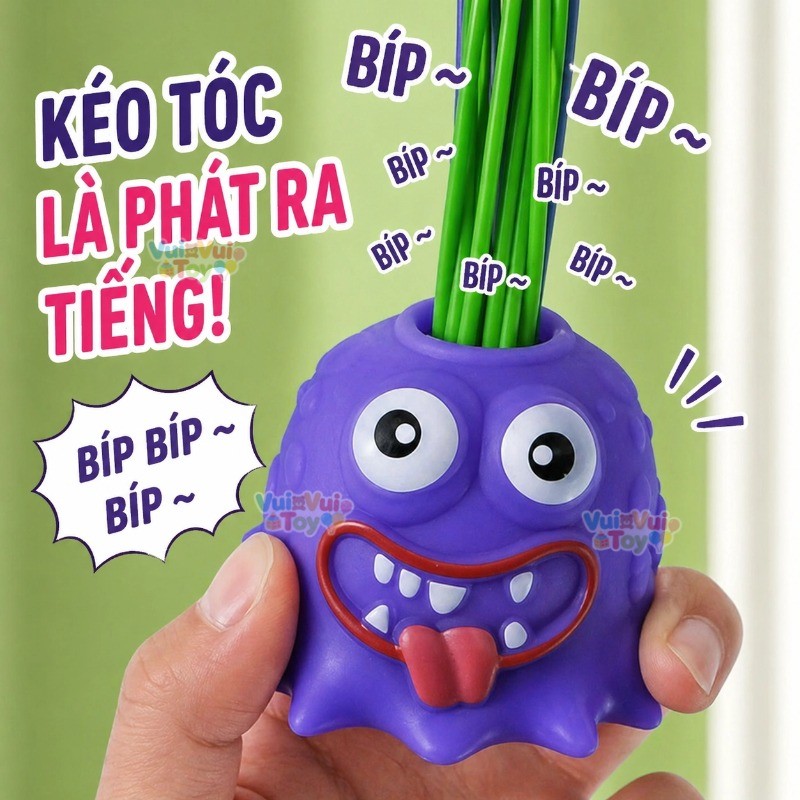 Đồ Chơi Quái Vật Xả Stress Kêu La - Búp Bê Giật Tóc Cảm Giác Mạnh, Giảm Căng Thẳng Hiệu Quả Cho Người Lớn & Bé