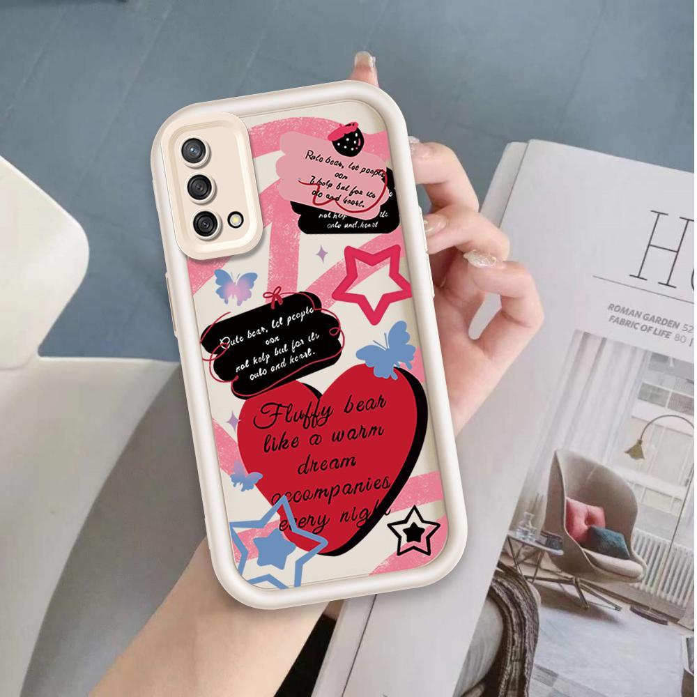 Ốp Lưng Cho OPPO A74 A95 4G F19 Hoạt Hình Silicon Mềm Đáng Yêu Ốp lưng TPU Tình Yêu Xu Hướng Giày Thiên Thần Mắt Chống Sốc Ốp Lưng