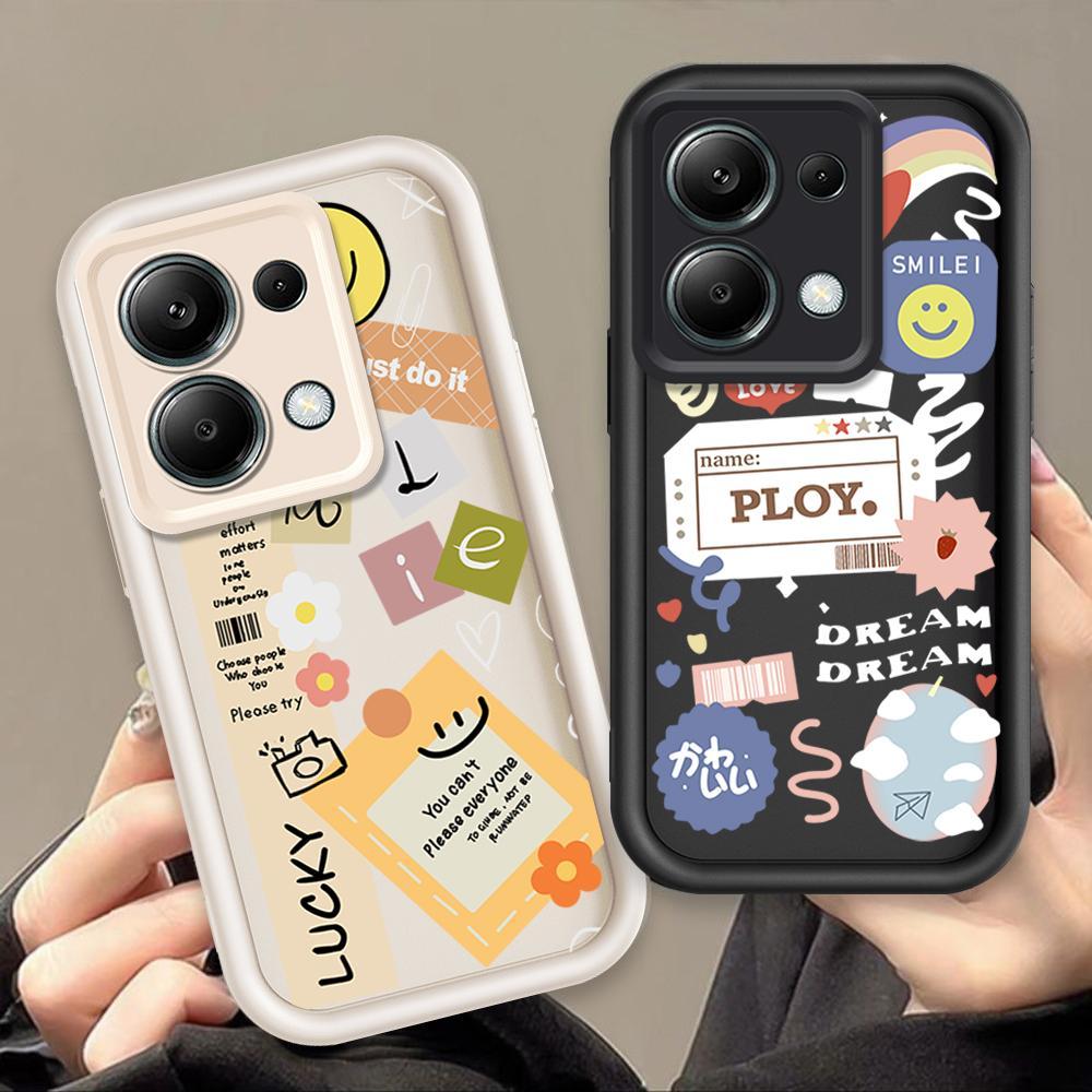 Ốp Cho OPPO A6 Pro Phim Hoạt Hình Silicon Mềm Mại Đáng Yêu Ốp điện thoại TPU Nhãn Nụ Cười Hoa Thiên Thần Mắt Mặt Sau Chống Sốc