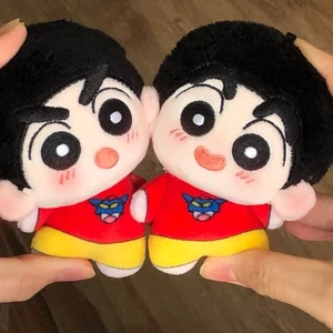 Crayon Shin-Chan 10cm Búp Bê Cotton Sao Biển In Cơ Thể Shin-Chan Ánh Sáng Sóng Lớp Phủ Shin-Chan Quạt Ngoại Vi