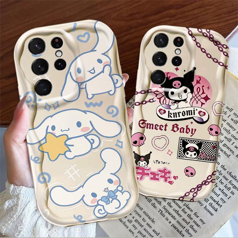 Thích hợp cho Samsung S20 S21 S22 S23 S24 S25 S26 + FE Plus Ultra 3D Bảo vệ TPU mềm Kuromi Cinnamoroll Vỏ điện thoại chống sốc