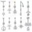 Bigapple Thời Trang Pha Lê Zircon Bụng Nút Nhẫn Dành Cho Nữ Bé Gái Thép Không Gỉ Rốn Bụng Nút Nhẫn Gợi Cảm Cơ Thể Trang Sức Xuyên RDG