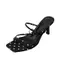 TT 2026 Phong Cách Mới Mũi Vuông Chấm Bi Dép Nữ Nơ Dây Dép Dép Sandal