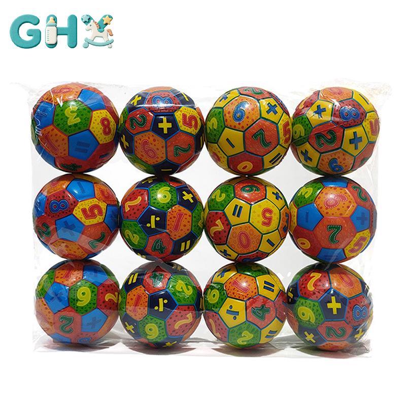 GHX 1PC 6.3CM Bóng Co Giãn Mềm Chắc Chắn Cho Trẻ Em Mầm Non Giáo Dục Đàn Hồi Đồ Chơi Bóng Đá Kỹ Thuật Số VN
