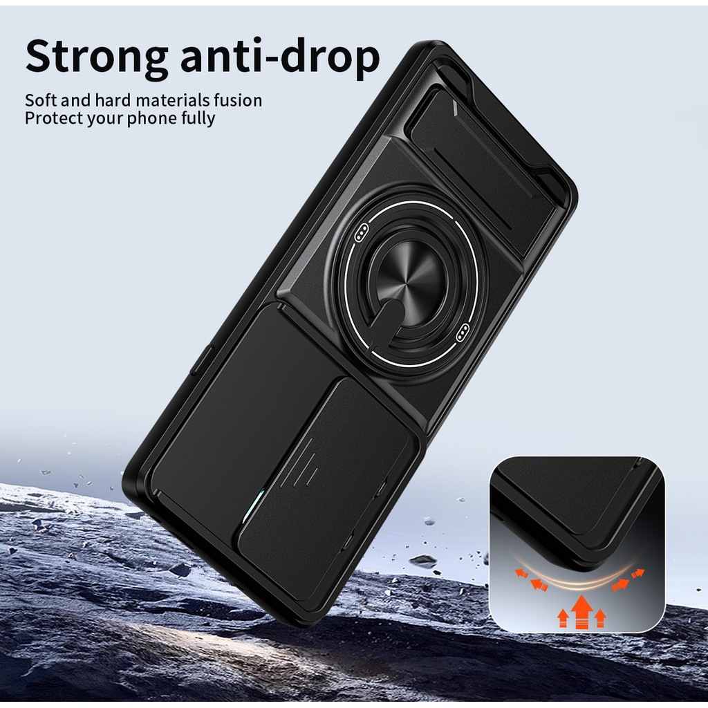 Ốp Điện Thoại Đa Năng Sang Trọng Thích Hợp Cho Tecno Camon 40 Pro 4G 5G Dây 360°Giá đỡ vòng có vỏ máy ảnh Vỏ bảo vệ toàn diện chống sốc
