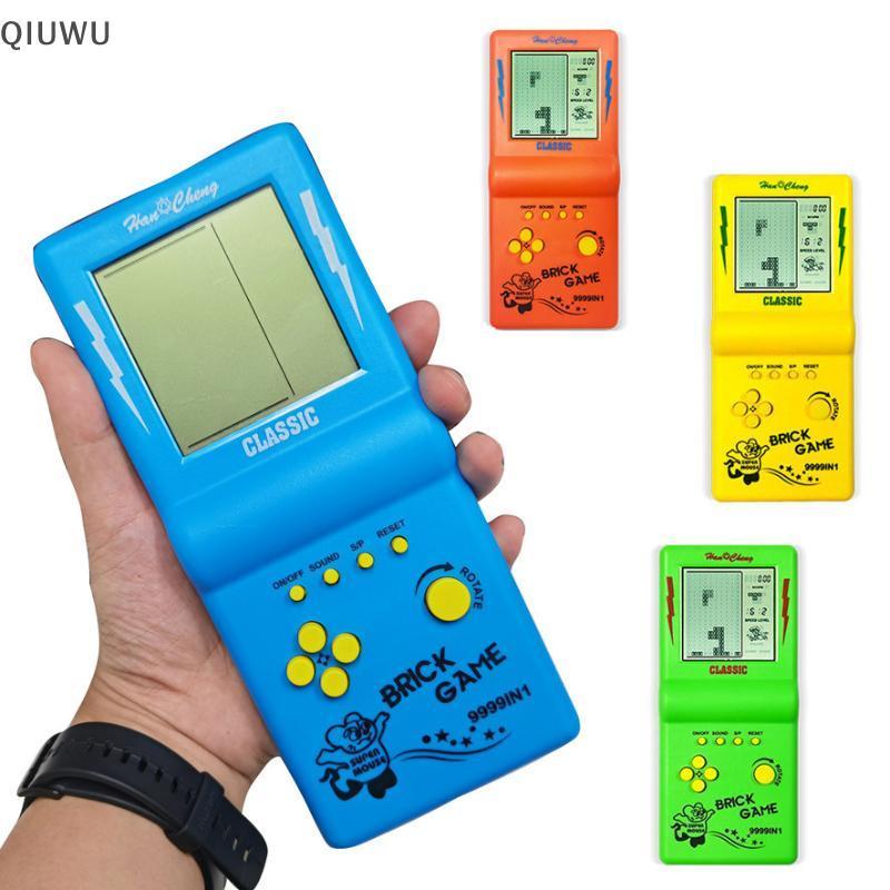 Máy chơi Game cầm tay QIUWU 3,5 Inch Retro Tetris Player tích hợp trò chơi xếp hình cổ điển dành cho trẻ em Đồ chơi giáo dục di động.