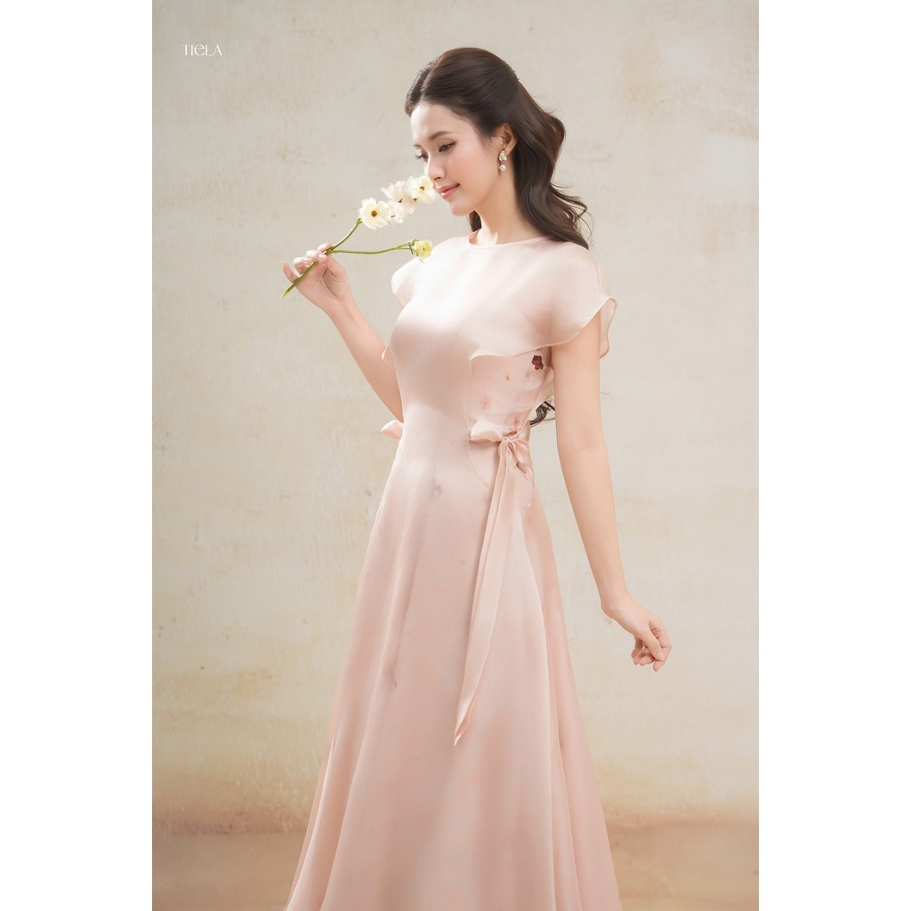 Đầm váy hoa phối tơ-Linda Dress
