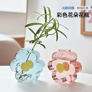 bình hoa thủy tinh hình bông hoa phong cách bắc âu lọ hoa decor bàn làm việc thủy canh trong suốt trang trí nhà cửa đẹp