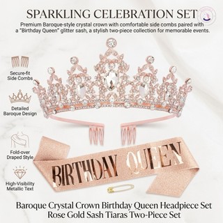 Băng đô vương miện bằng kim cương giả Baroque Phụ kiện tóc hợp kim có thể điều chỉnh cho bữa tiệc nữ hoàng sinh nhật