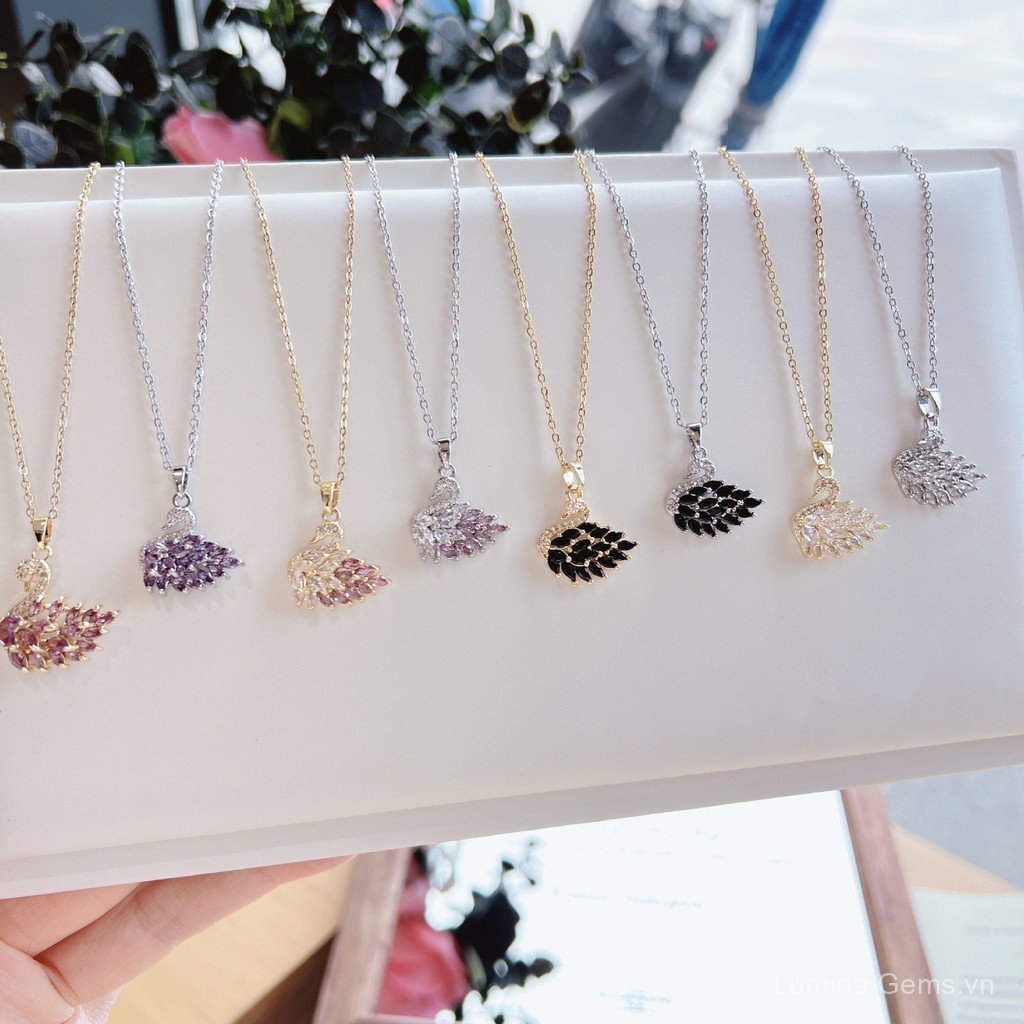 Thiên Nga Mặt Dây Chuyền Vòng Cổ Nữ Thời Trang Niche ins Hợp Thời Trang Influencer Cùng Phong Cách Mori Phong Cách Thép Titan Xương Đòn Dây Xích Niche Thiết Kế Trăm