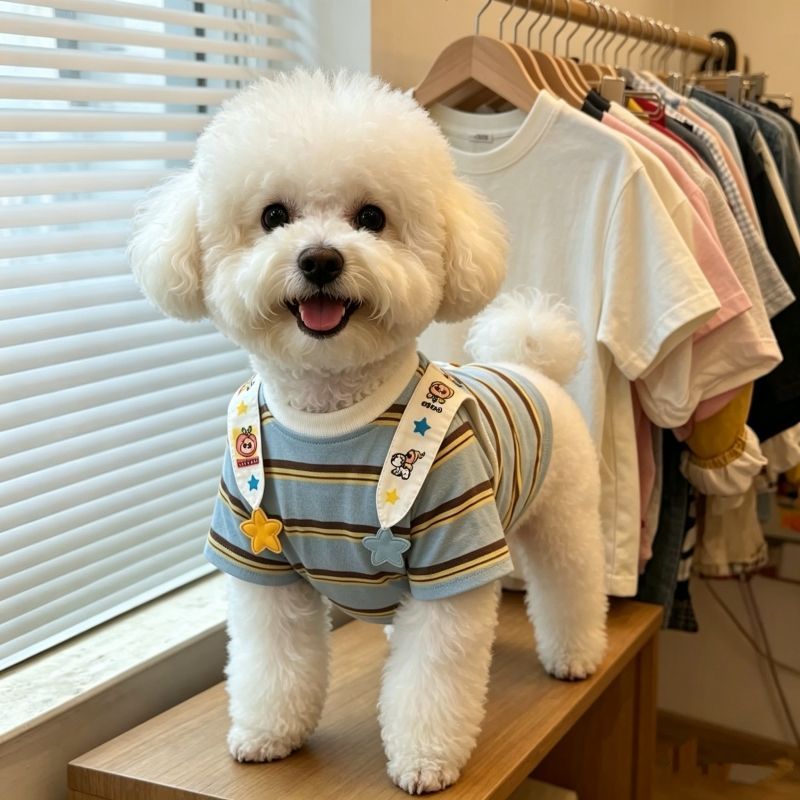Quần Áo Cho Chó Mùa Hè Chống Trơn Mỏng Phong Cách Influencer Dạo Phố Quần Áo Thú Cưng