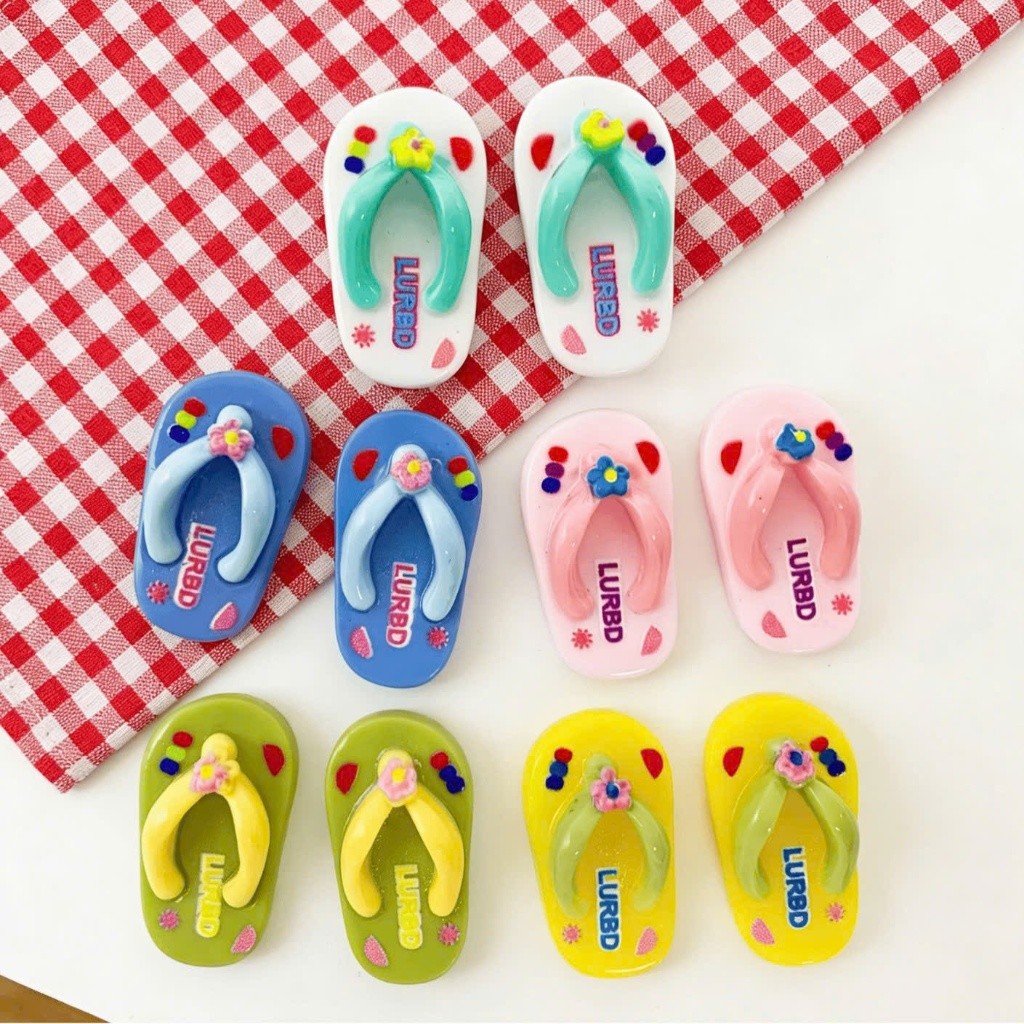 Set Charm Dép Hoa Mini Nhiều Màu Pastel – Dép Nhựa Kawaii Cute Trang Trí DIY, Linh Kiện Resin gắn dép dễ  thương