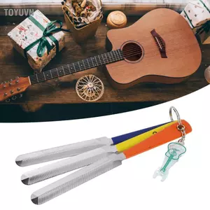 Toyuvn Guitar Nut Files Tay cầm thoải mái có rãnh thép Tay cầm tiện dụng để sửa chữa