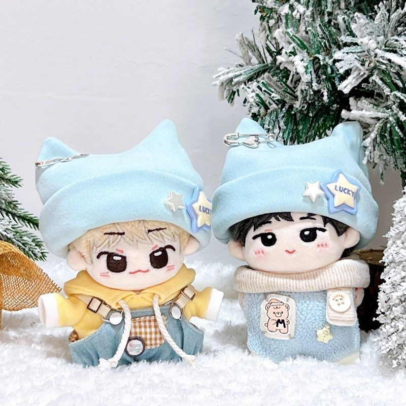 Quần áo trẻ em dễ thương Búp bê bông Sao biển Cơ thể bình thường Mũ tai mèo Quần yếm Bộ búp bê