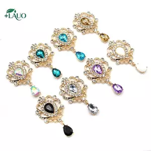 Springevenstar 32 * 60MM cho kim cương giả Nút tóc Manualidades Phụ kiện Diy Flat ba Trâm cài Phụ kiện trang sức Springevenstar