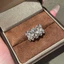 Tính khí thời trang bạc chải rỗng ren zircon cá tính đa năng có thể điều chỉnh nhẫn nữ