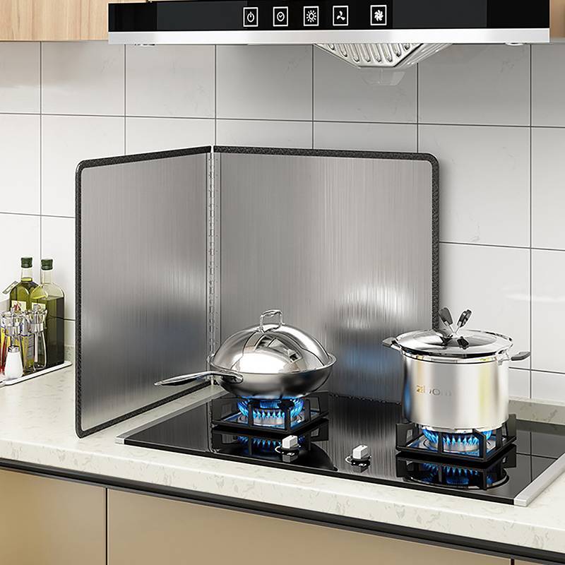 GKY 3 Mặt Thép Không Gỉ Dầu Splatter Tấm Chắn Cho Bếp Gas Chống Mỡ Bảo Vệ Nấu Ăn Bắn Bảo Vệ Cho Chiên Nhà Bếp GKY