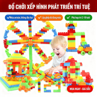Khối Xây Dựng Trẻ Em Đồ Chơi Giáo Dục An Toàn Nhựa PP Nhiều Màu Sắc Hội Logic STEM Tuổi 6