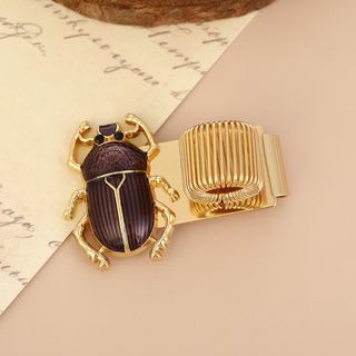 RISEDUT Scarab Beetle Pen Clip, Đàn hồi với Pen Loop Pen Clip, Kim loại Scarab Beetle Book Page Marker Học sinh & Người yêu sách