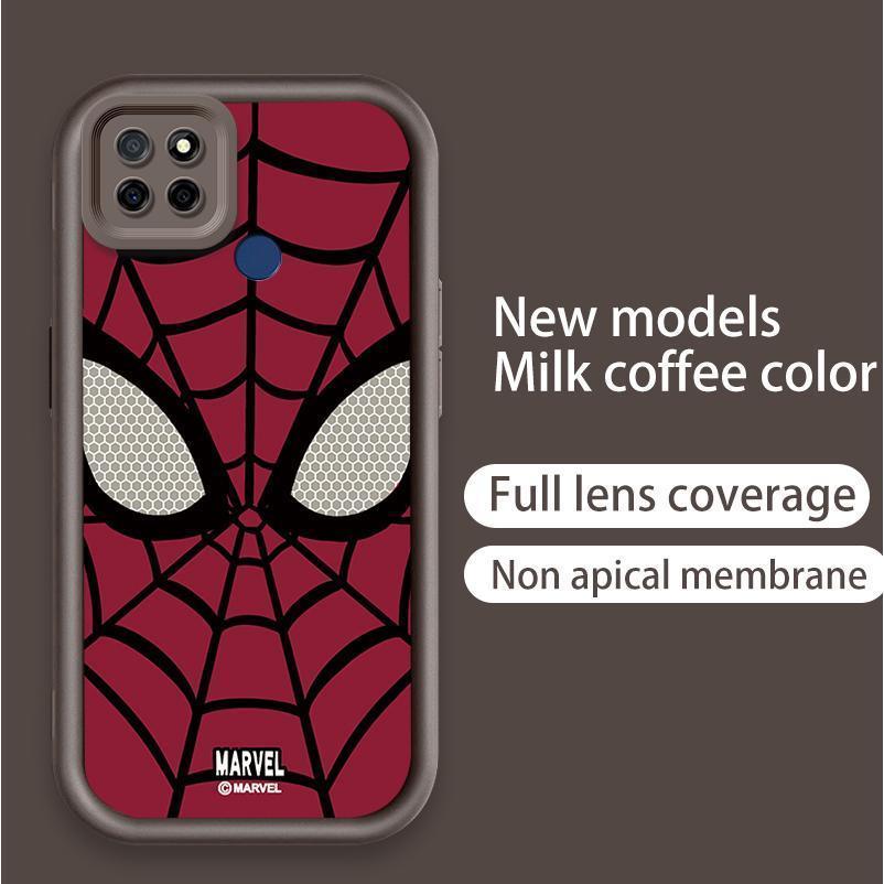 Ốp Lưng Cho Realme C12 C25 C25S C21Y C25Y C15 Narzo 30A Narzo 20 Phim Hoạt Hình Silicon Mềm Ốp lưng TPU Người Nhện web Mắt Thiên Thần Ốp Lưng Chống Sốc