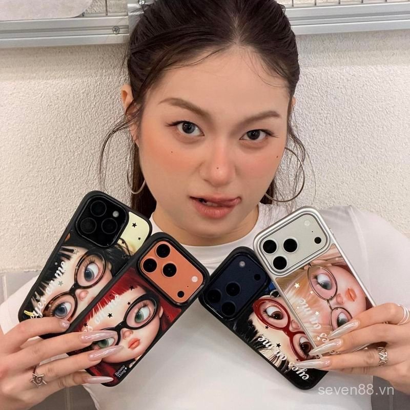 Ốp Điện Thoại Thích Hợp Cho iPhone 11 12 13 14 15 16 17 Pro max Plus Kính Ngôi Sao Búp Bê Barbie Chống Sốc Vỏ Bảo Vệ Chống Sốc Bao Gồm Tất Cả 4VWU