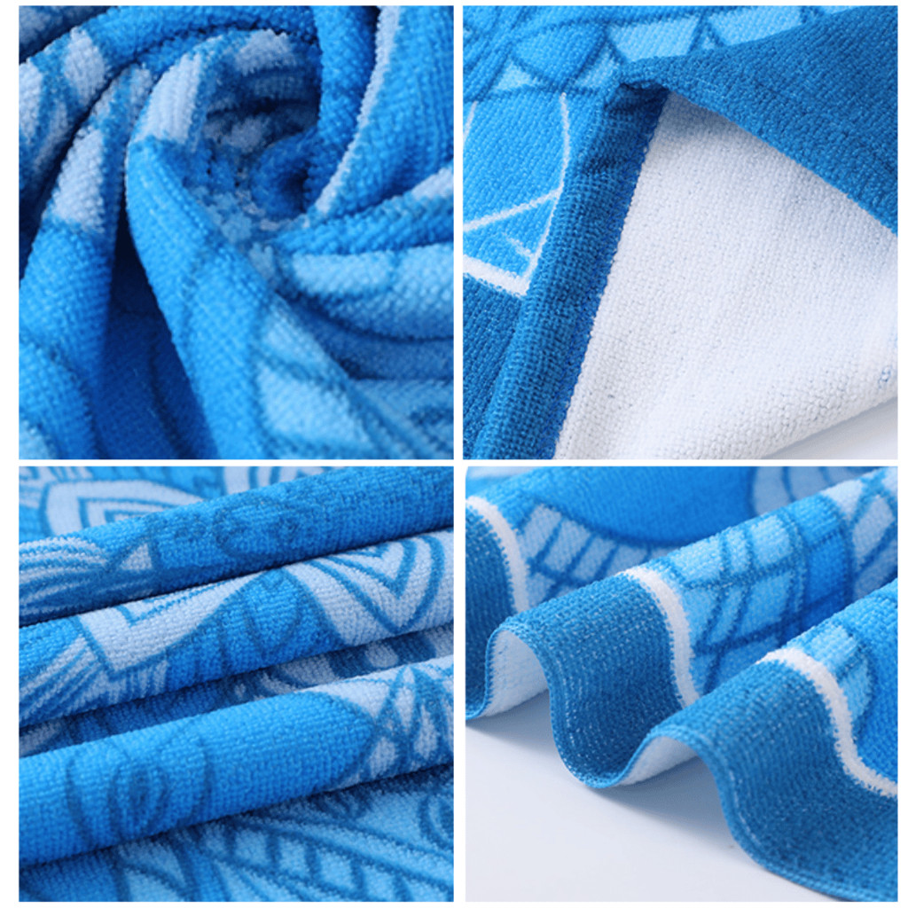 Khăn Tắm Cotton Cho Bé Có Mũ,  Khăn Tắm Trùm Đầu Trẻ Em, Thấm Hút Nhanh, Giữ Ấm Sau Khi Tắm, Đi Bơi