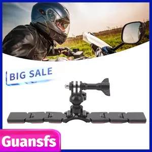 guansfs KIMISS Mũ bảo hiểm xe máy Giá đỡ cằm Thiết kế vòng cung có thể điều chỉnh Xoay 360 độ Nhìn từ phía trước Chụp cho trải nghiệm đắm chìm Cài đặt bên hông Tương thích với nhiều loại mũ bảo hiểm khác nhau