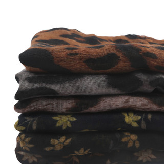 Khăn Quàng Cổ Dài Thoáng Khí Với Họa Tiết Chấm Bi Và Da Báo, Cotton Bali, Phụ Kiện Thời Trang Nữ