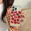 Đầy dâu tây Đối với trường hợp iPhone 14Pro Da đơn giản và tươi mới