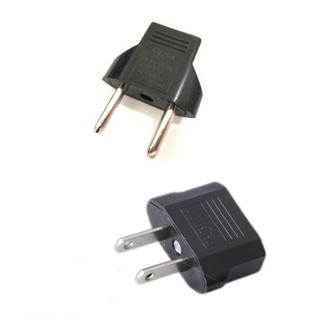Đầu chuyển phích cắm 2 chân dẹt (us) sang 2 chân tròn (eu)，Phù hợp du lịch, đi công tác, sạc mọi lúc