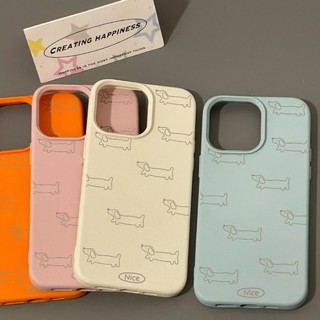 DànhCho IPhone 17 16 15 14 13 12 11ProMax XR XS Max 7Plus Dòng đơn giản Dog Couple Case