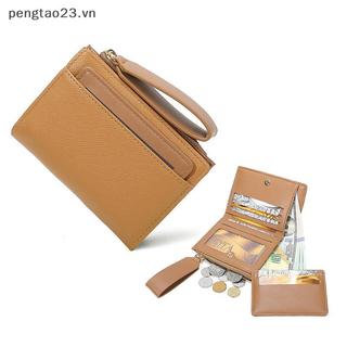 [pengtao23] Ví ngắn nữ thiết kế mới với 8 khe cắm thẻ & dây kéo Coin Poet - Ví đa chức năng lấp đầy [có sẵn]