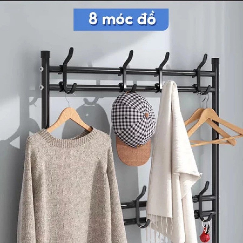 Kệ Giày Đa Năng 4–5 Tầng Khung Kim Loại Chắc Chắn Có Móc Treo – Tiết Kiệm Không Gian | BigBuy360 - bigbuy360.vn