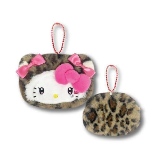 Hatayama Shoji Sanrio Mini Face Pouch Leopard Print Compact Coin Pouch H8xW11xD2cmDirect From Japan