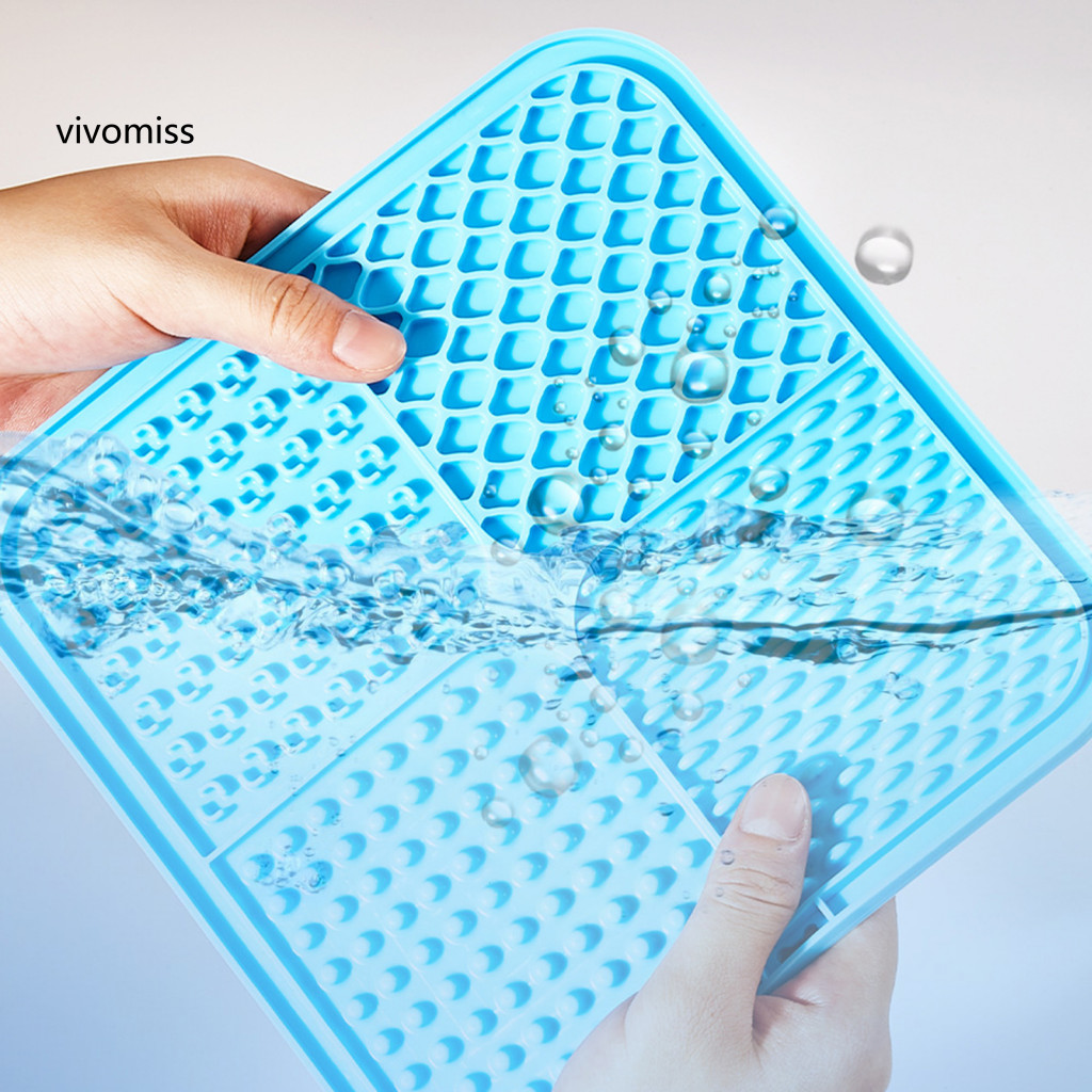 [VM] Thảm liếm chó bằng silicon vuông có cốc hút – Bát đựng thức ăn chậm chống lo âu cho thú cưng không đầu Bát thức ăn cho thú cưng Bơ đậu phộng Đồ chơi làm giàu cho chó Dễ dàng làm sạch cho khu vực Đông Nam
