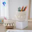 Giỏ dây Cotton dệt tay Đồ chơi lưu trữ để bàn Hộp đựng mỹ phẩm Chìa khóa Giỏ đựng đồ ăn nhẹ màu trắng