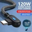 Cáp sạc USB C hai góc SUIT Đồng bộ hóa dữ liệu tốc độ nhanh Dây bện gia cố cho điện thoại và máy tính bảng