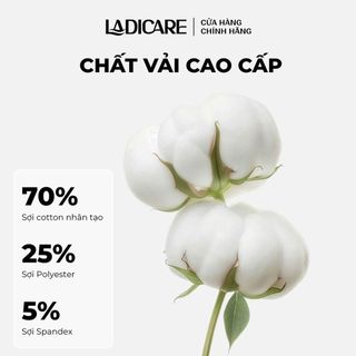 Tất vớ trơn cổ trung LADICARE vải cotton có lưới thoáng khí thấm hút tốt, chống hôi chân, dày dặn êm ái