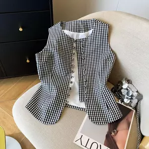 Áo vest cổ tròn eo hẹp - Phong cách Mori trendy phù hợp mọi dịp