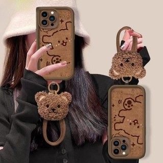 Dành Cho IPhone17 16 15 14 13 12 11ProMax X XR XSMax 7Plus Dễ thương Brown dòng Puppy chống rơi trường hợp điện thoại