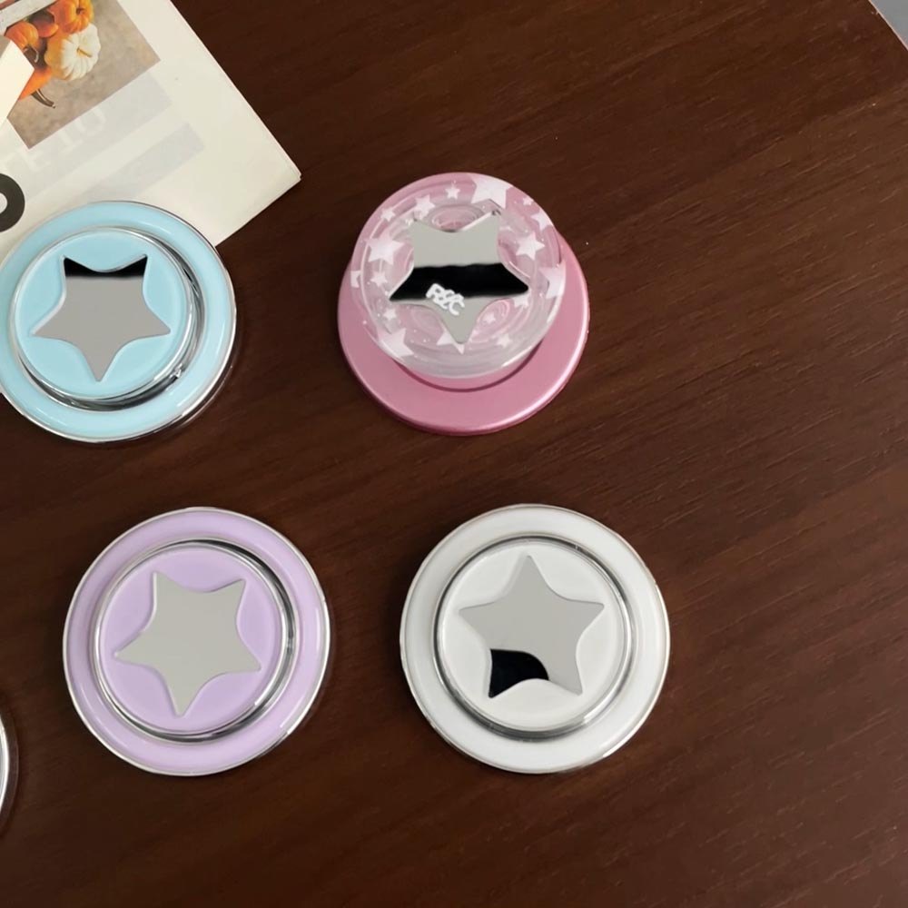Popsocket Mirror Star Pattern Magnet Giá đỡ điện thoại có thể gập lại cho điện thoại nam châm