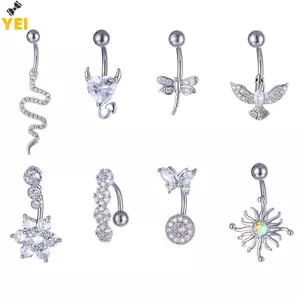 Vòng buộc bụng hình động vật và trái tim bằng thép không gỉ - Trang sức cơ thể gợi cảm