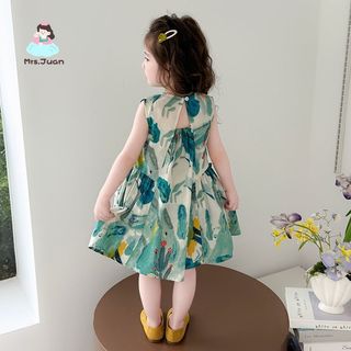 Đầm bé gái sát nách họa tiết dễ thương phong cách công chúa - váy mùa hè thoáng mát thời trang
