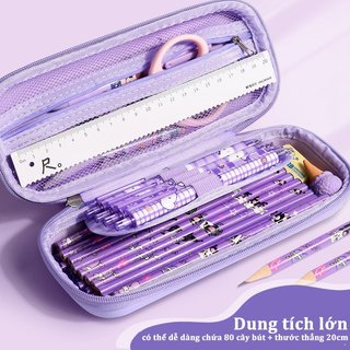 Hộp đựng bút chì dễ thương 3D Kuromi Melody Cinnamoroll Chống nước Chống bụi Trường học Lưu trữ văn phòng