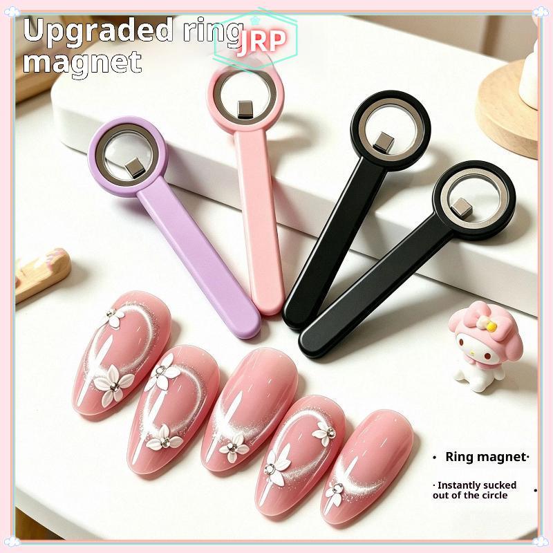 Nam châm hình vòng JRP cho móng tay mắt mèo có tay cầm tạo hiệu ứng mắt mèo rỗng Công cụ nghệ thuật làm móng thực tế để làm móng tay tại nhà hoặc Salon JRP