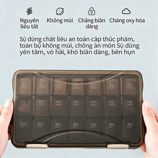 28 Lưới Thuốc Tổ Chức Hộp Thuốc Hàng Tuần Lưu Trữ Du Lịch Nhỏ Gọn Cho Viên Vitamin