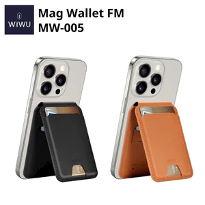 Ví Da Đựng Thẻ Từ Tính WIWU Mag Wallet FM MW-005 Tích Hợp Định Vị Find My & Giá Đỡ Đa Năng